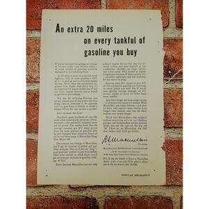 1951 An Extra 20 Miles Every Tankful‎ - MacMillan Petro - Original Vtg PRINT AD